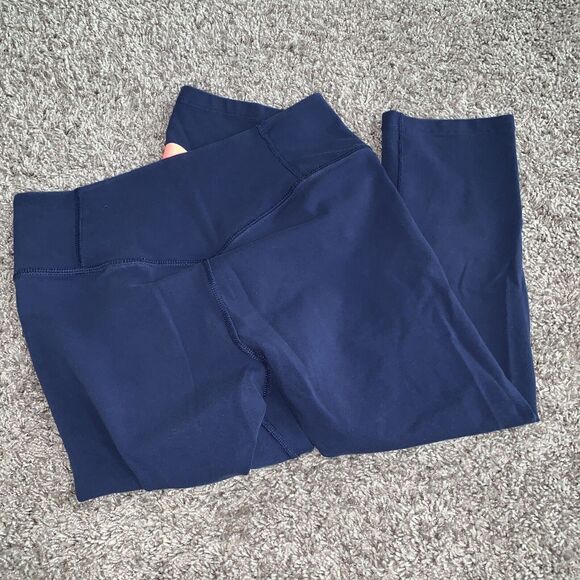 Women’s Size Small Nike Dri Fit Blue‎ Pink Cropped Legging Soft - Picture 9 of 9